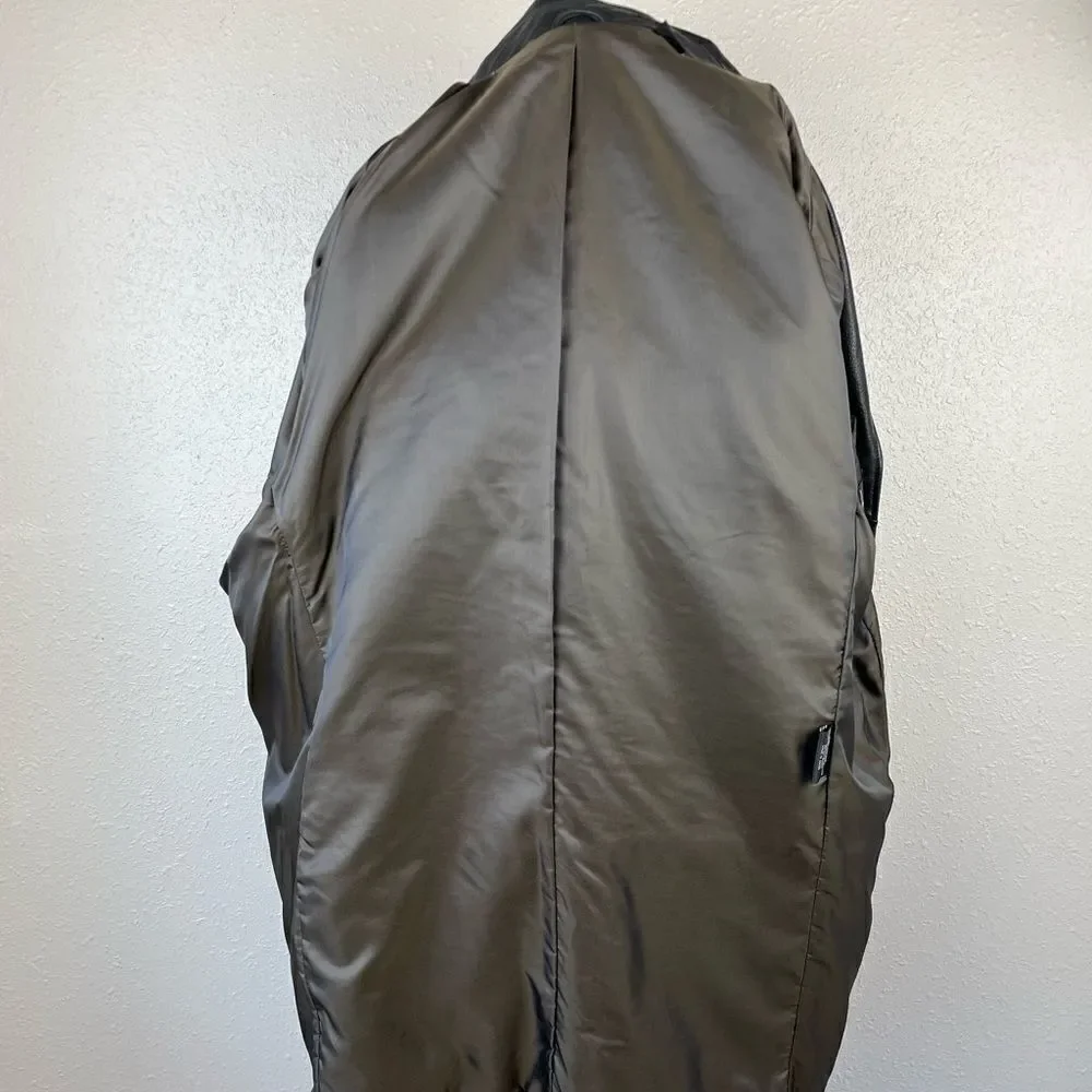 Nicole Miller New York Black Leather Jacket Size XL EUC